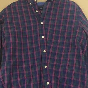 Chaps button up plaid dress shirt